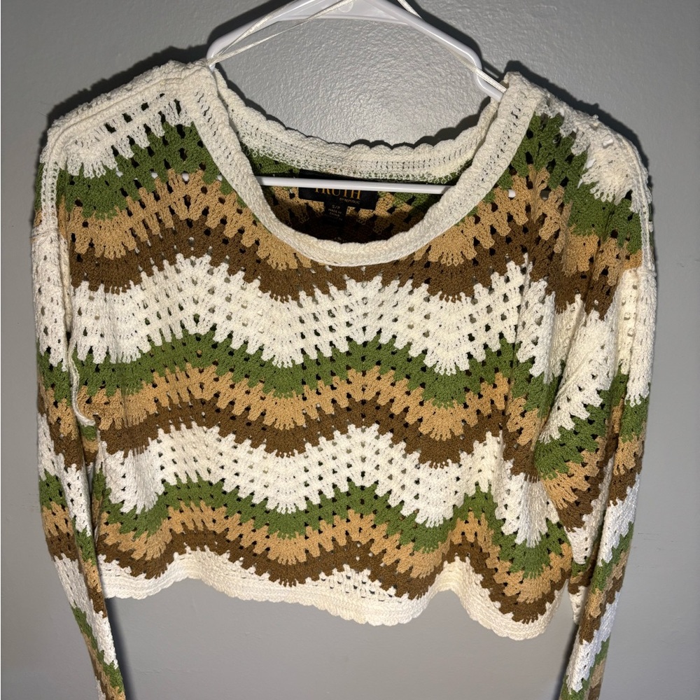 ❤️ Multicolor Crochet Crop Top